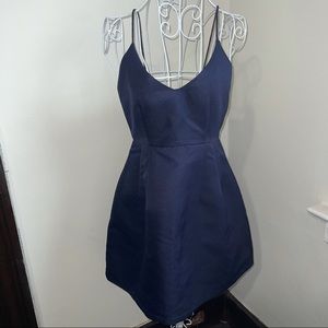 Navy flare dress